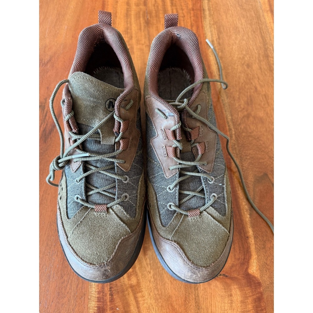 Merrell Burnt Rock Hiking Outdoor Shoes Green/Brown Men's Size 10‎
